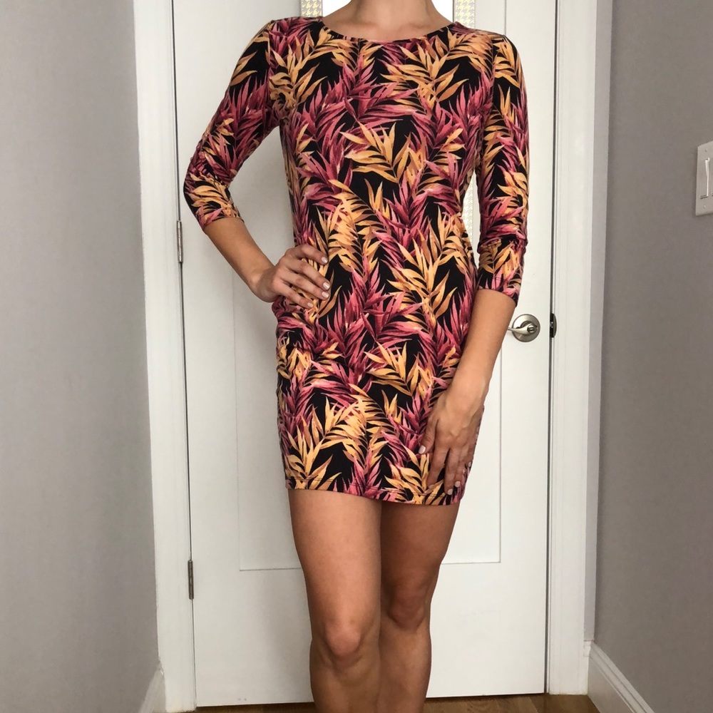Floral body con dress